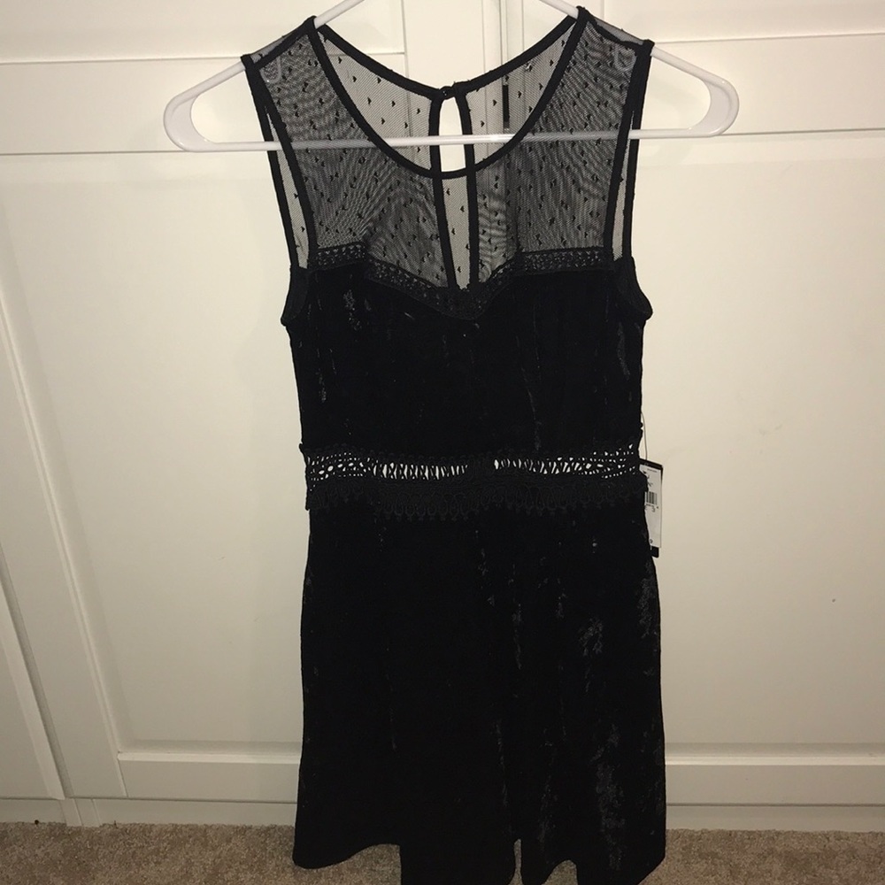 Black velvet dress